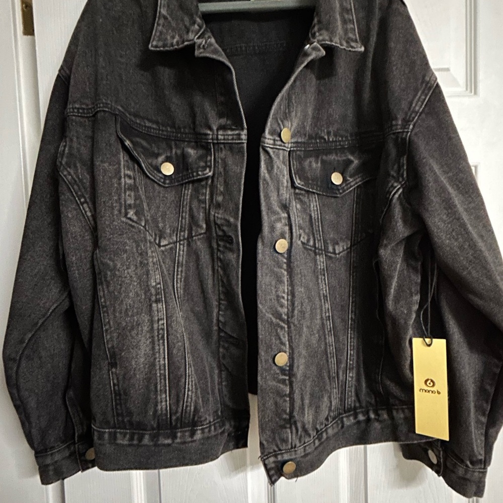 Mono B Charcoal Denim Jacket